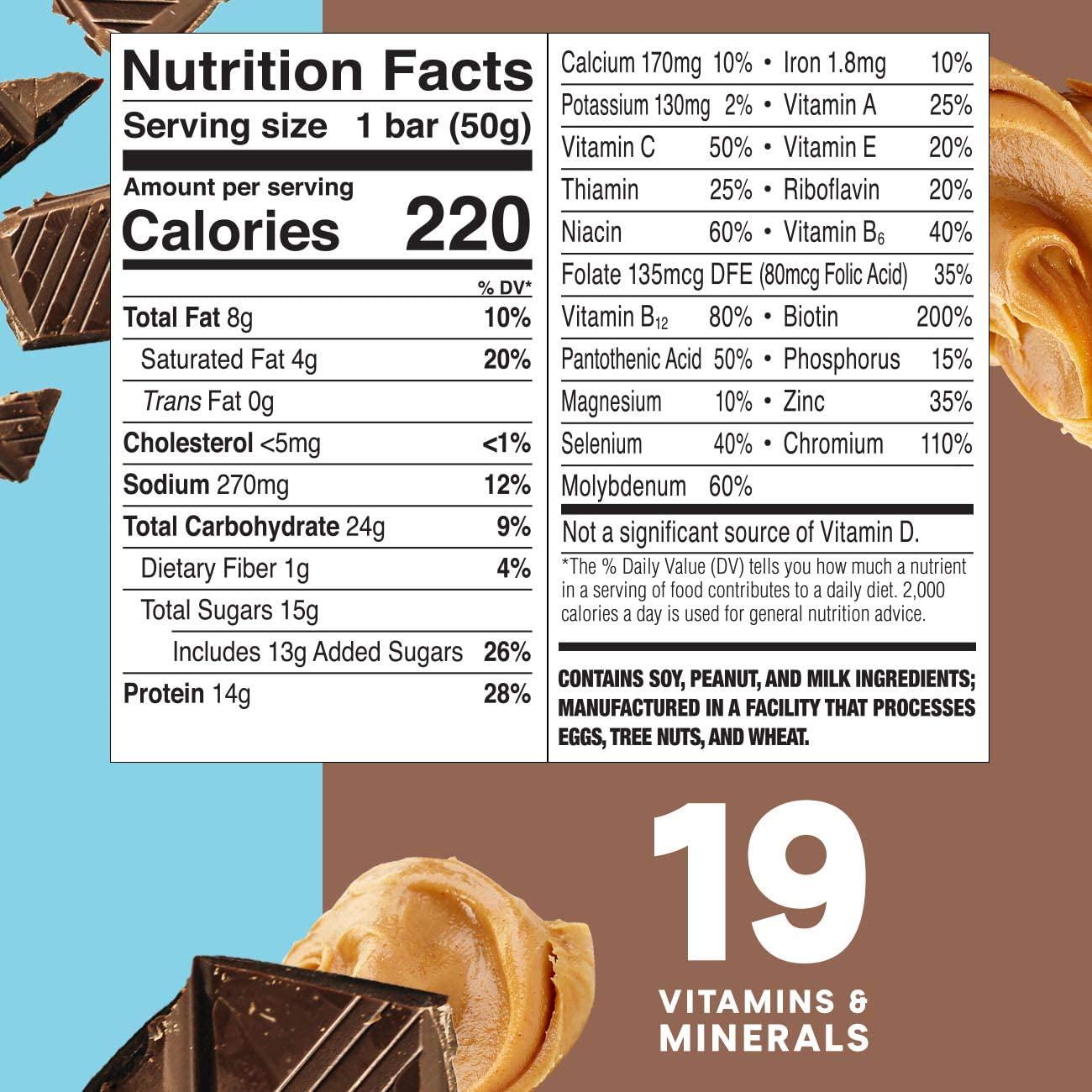ZonePerfect Nutrition Snack Bars, High Protein Energy Bars, Chocolate Peanut Butter, 1.76 Ounce Bar, 12 Count