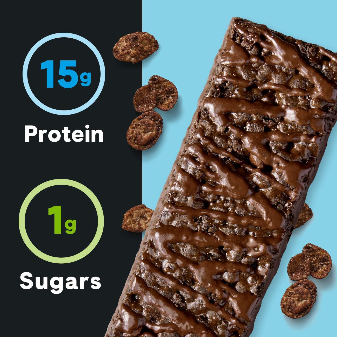 Zone Perfect Macros Bars, with 15g Protein, 1g Sugars and 18 Vitamins and Minerals, Chocolatey Cereal, 20 Count