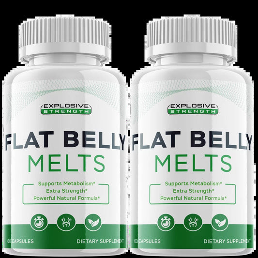 (2 Pack) Flat Belly Melts - Keto Weight Loss Formula - Energy & Focus Boosting Dietary Supplements for Weight Management & Metabolism - Advanced Fat Burn Raspberry Ketones Pills - 120 Capsules - Nutricity.com.au