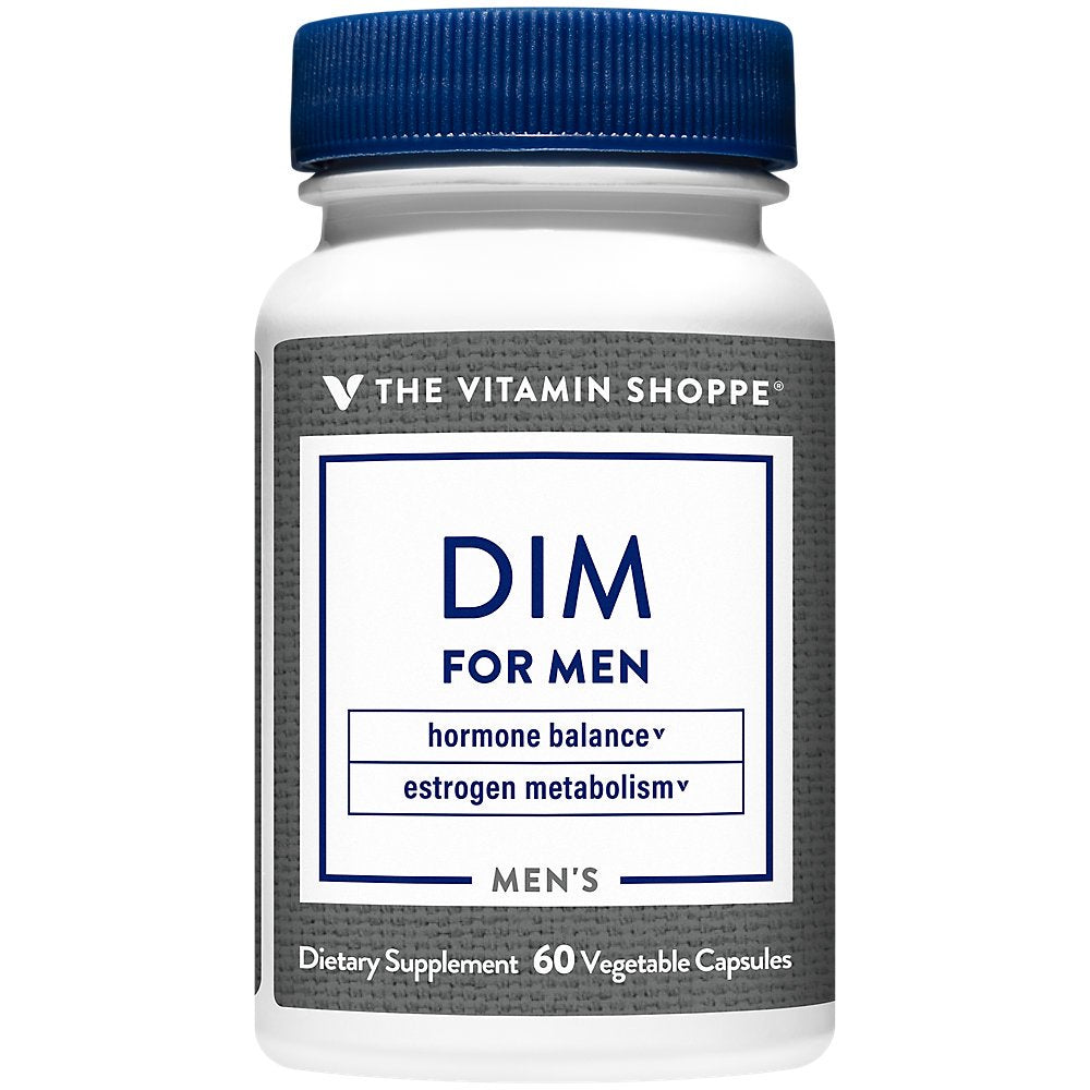 DIM for Men with Bioperine - Supports Hormone Balance & Estrogen Metabolism - 200 MG (60 Vegetarian Capsules)