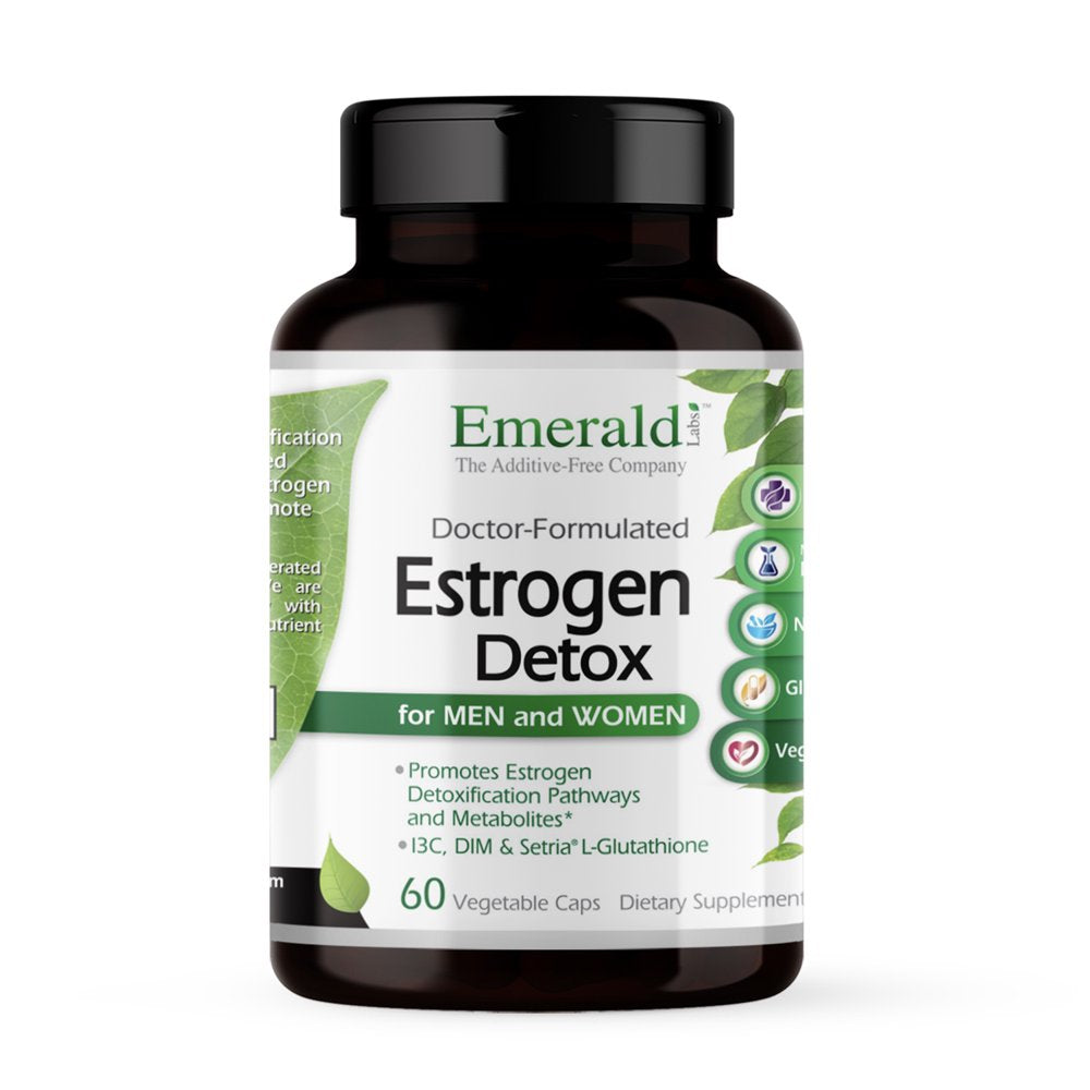 Emerald Labs Estrogen Detox for Men and Women - Estrogen Blocker with I3C, DIM, and Setria Glutathione - All Natural Ingredients, Doctor-Formulated - 60 Vegetable Capsules