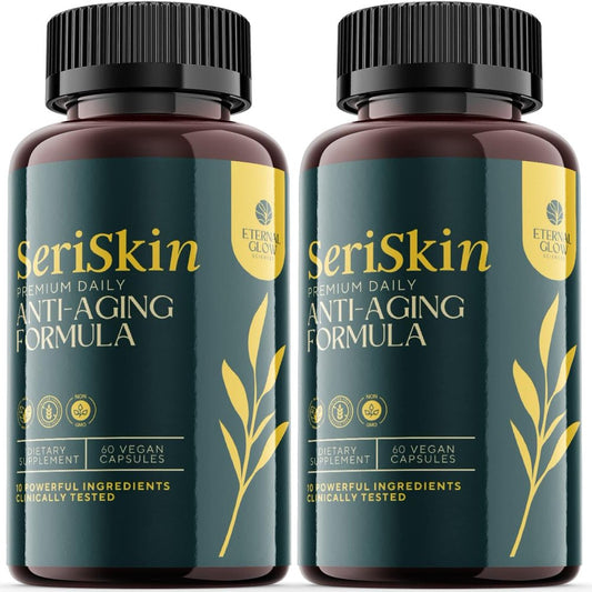 (2 Pack) Seriskin - Dietary Supplement Anti-Aging Pills and Ageless Skin Formula - Ingredients for All Skin Types (120 Capsules) - Nutricity.com.au