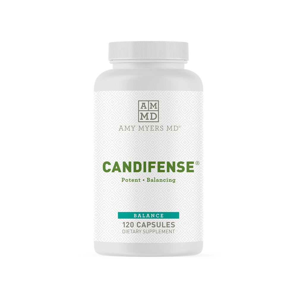 Amy Myers MD Candifense Candida Cleanse - anti Overgrowth and Yeast Supplement - Herb Free Plant Based Enzymes - Supports Digestion & Gut Health - Amylase, Cellulase, Xylanase, Invertase - 120 Caps