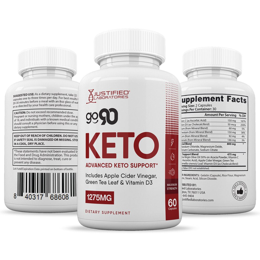 Go 90 Keto ACV Gummies 1000Mg & Keto ACV Pills 1275MG Bundle