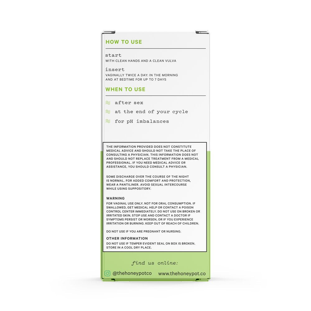 The Honey Pot Company, Boric Acid and Herbal Suppositories + Applicator, 14 Ovules, 1 Applicator