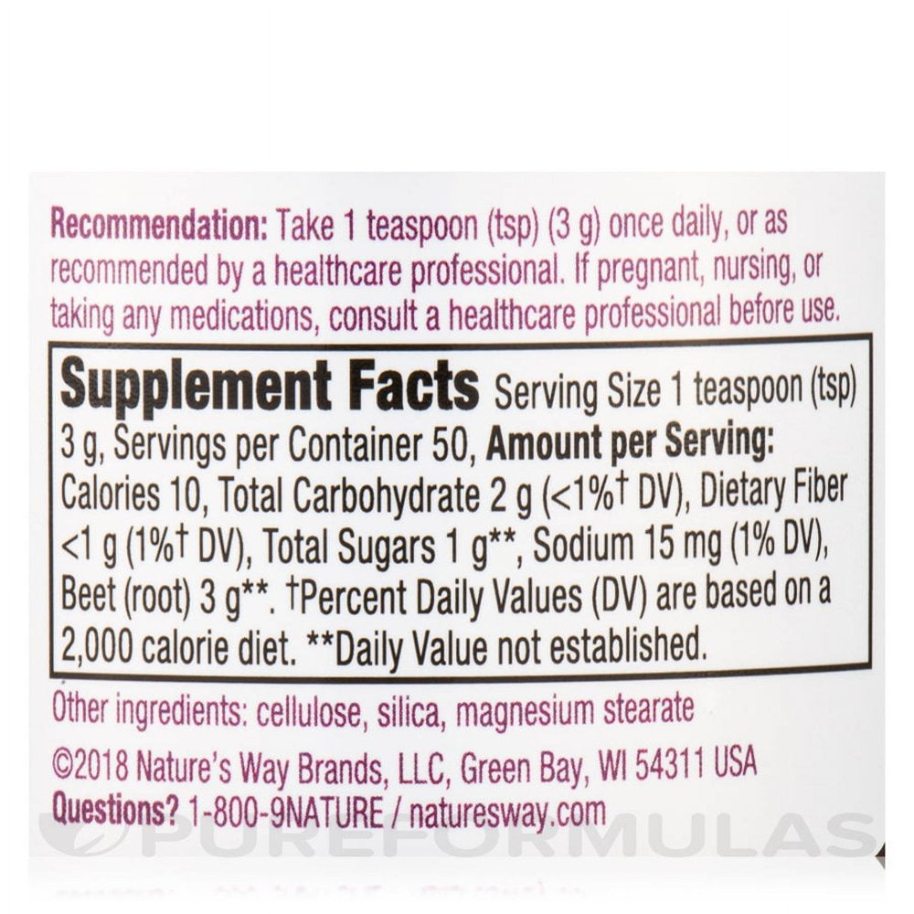 Beet Root Powder - 5 Oz (150 Grams) by Nature'S Way