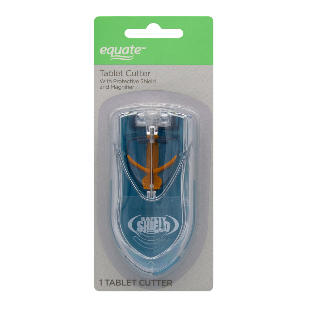 Equate Pill Cutter with Safety Shield and Magnifier, Plastic
