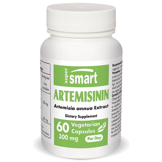 Supersmart - Artemisinin 98% (Sweet Wormwood) 300 Mg per Day - Artemisia Annua Supplement - Immunity Booster | Non-Gmo & Gluten Free - 60 Vegetarian Capsules