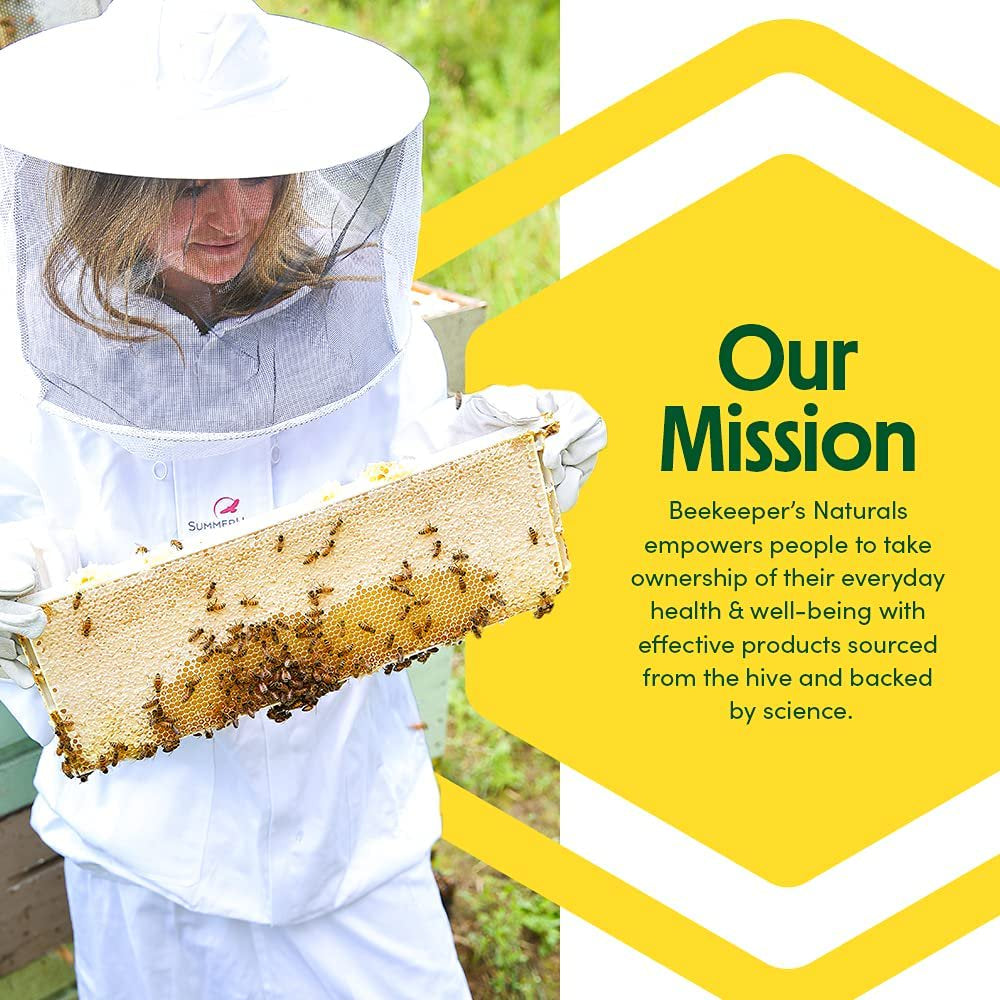 Beekeeper'S Naturals B. Powered Superfood with Honey Propolis, Royal Jelly, & Bee Pollen, 4.4 Oz