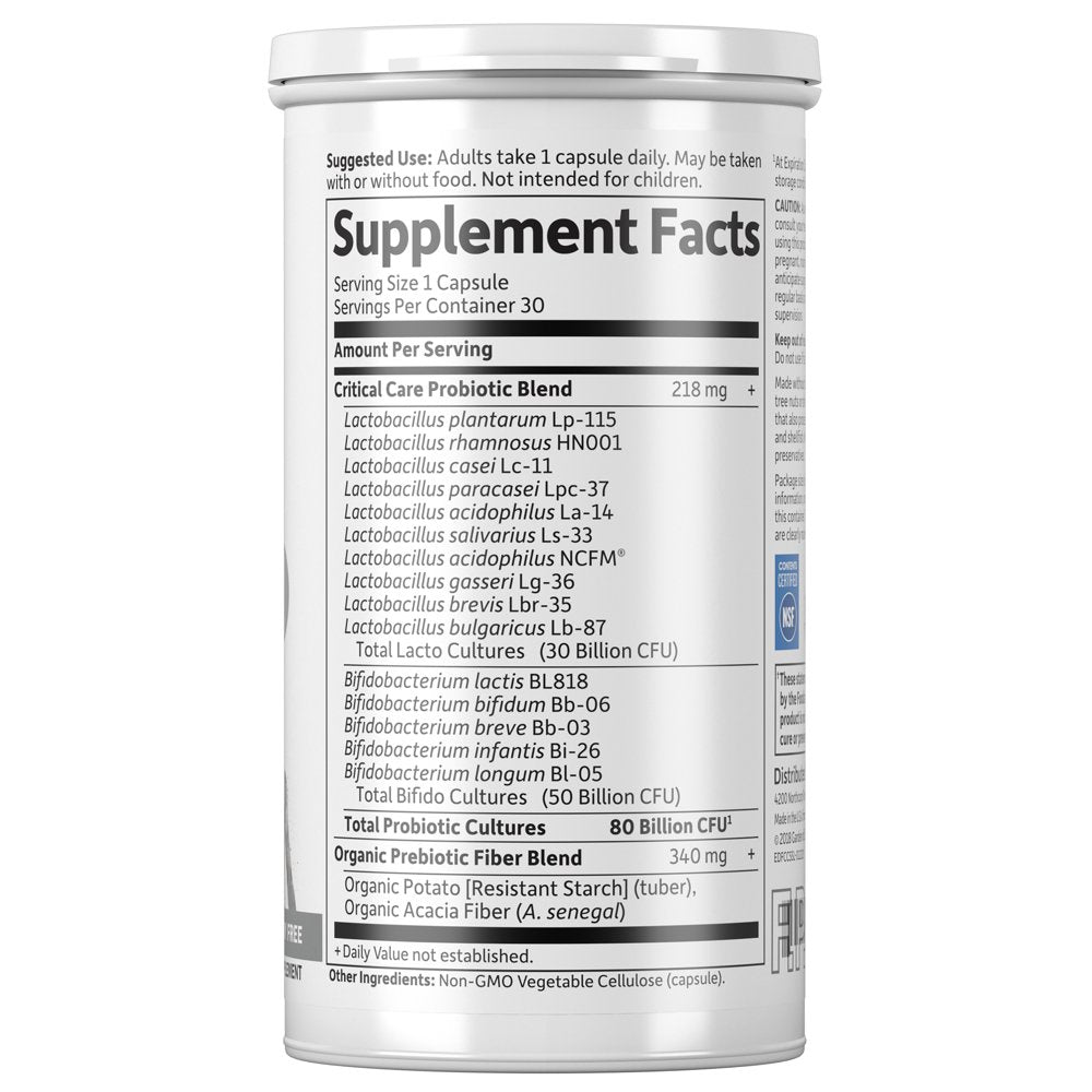 Garden of Life Dr. Formulated Critical Care Probiotics, 80 Billion CFU, 30Ct