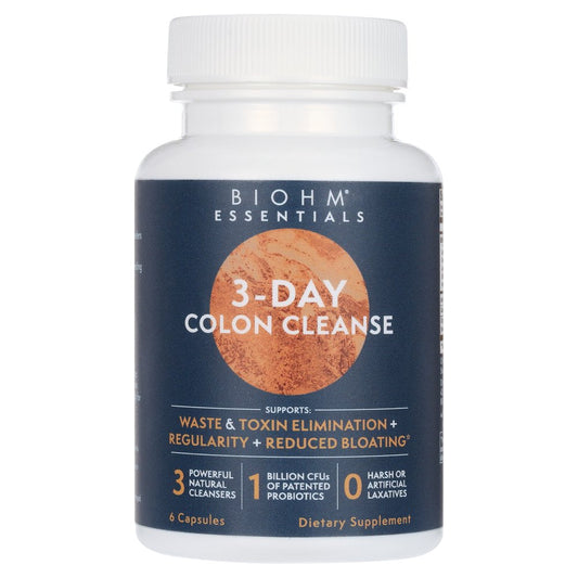 BIOHM Essentials 3-Day Colon Cleanse, Natural Waste & Toxin Elimination, 6 Ct, Unisex