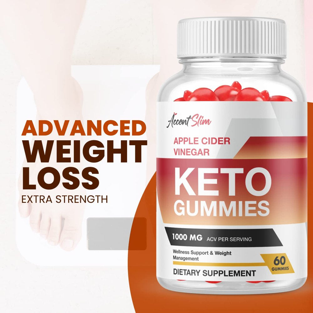 (2 Pack) Accent Slim Keto ACV Gummies - Supplement for Weight Loss - Energy & Focus Boosting Dietary Supplements for Weight Management & Metabolism - Fat Burn - 120 Gummies - Nutricity.com.au