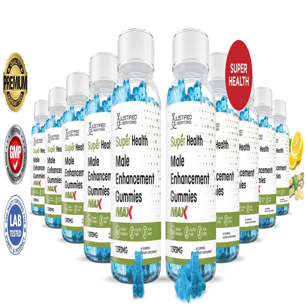 (10 Pack) Super Health Male Enhancement Max Gummies 1393MG 600 Gummys - Nutricity.com.au