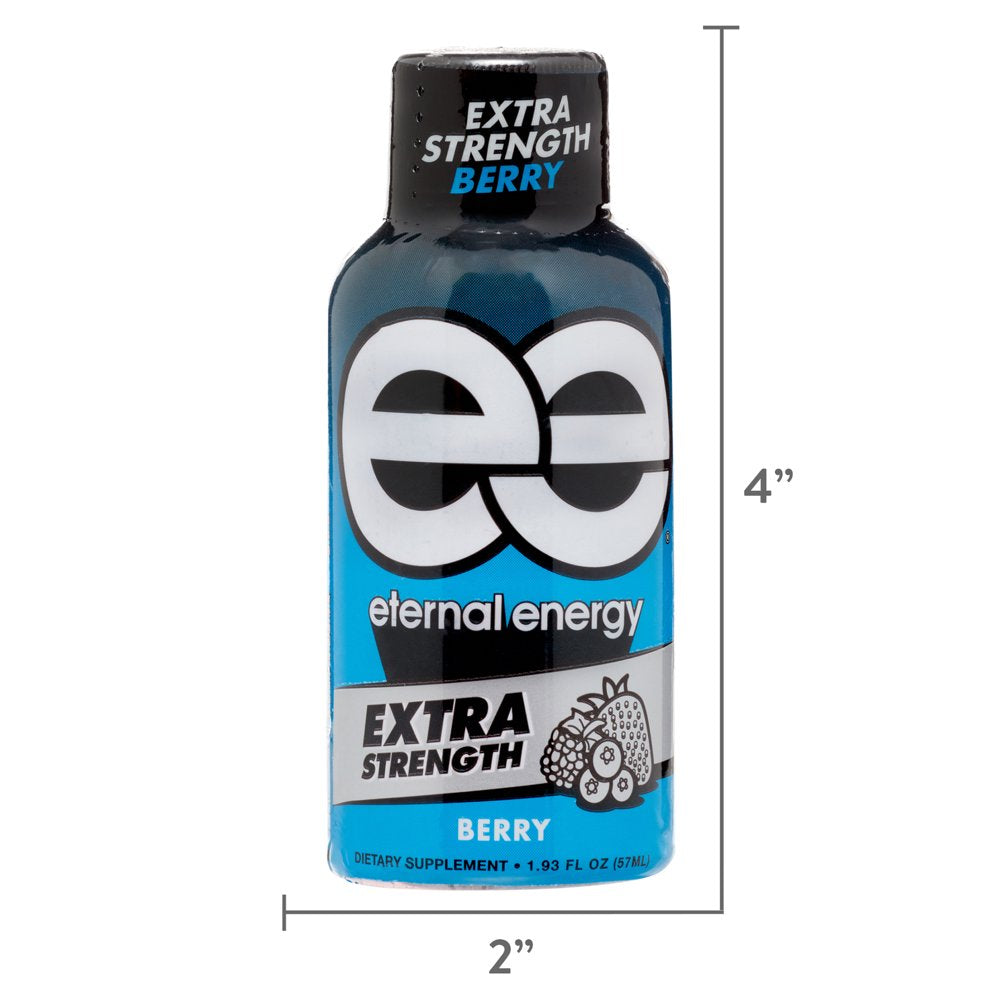 Eternal Energy Shot, Extra Strength, Berry 1.93 Oz, 12 Count