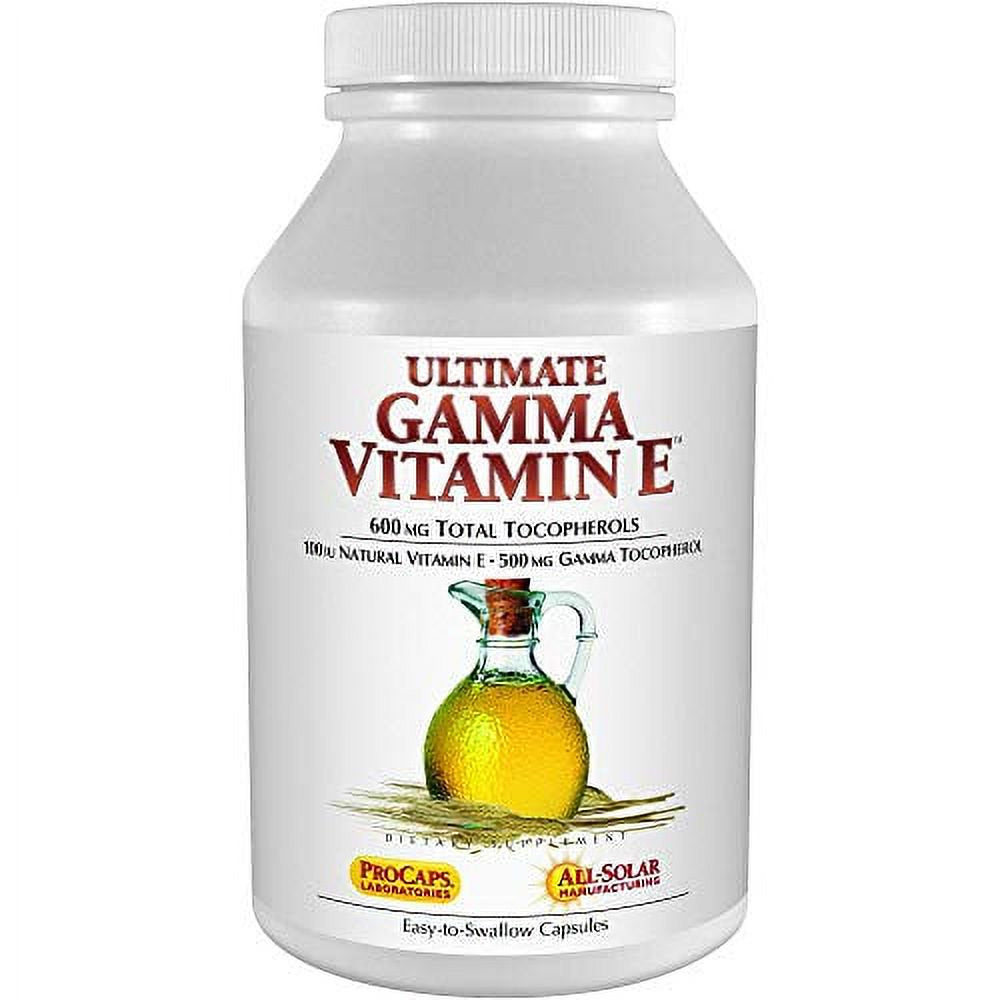 Andrew Lessman Ultimate Gamma Vitamin E 60 Softgels - 500 Mg Gamma Tocopherol, Protective Vitamin E. Four High Potency Forms of Natural Tocopherols. Powerful Anti-Oxidant. No Synthetic