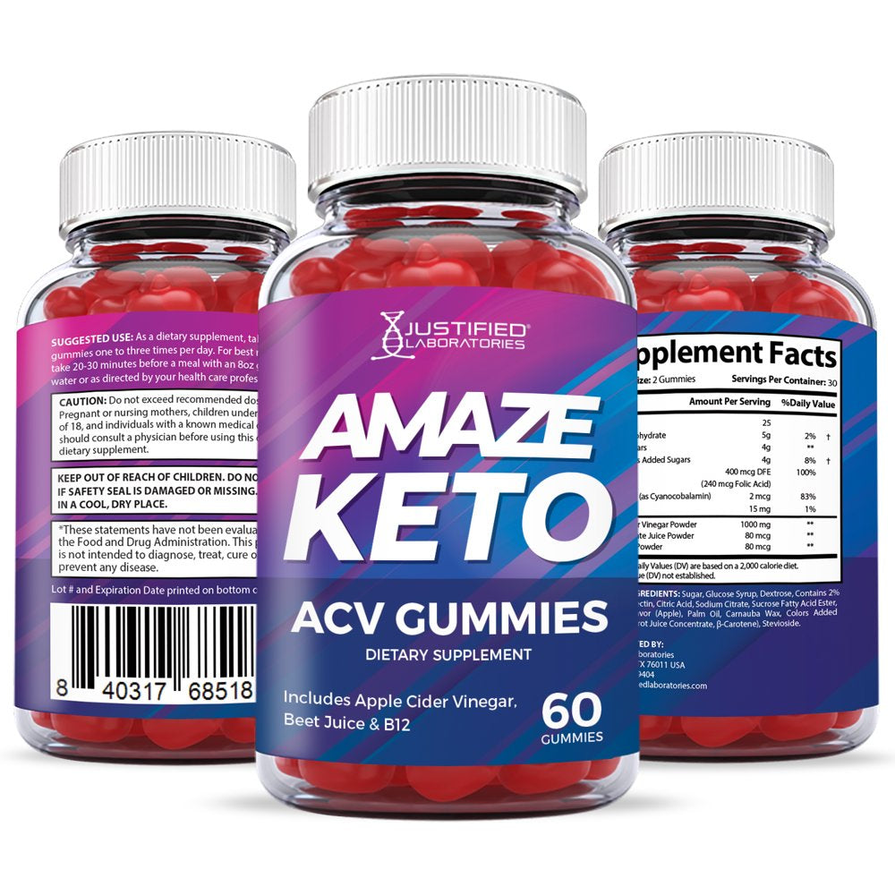 Amaze Keto ACV Gummies 1000Mg & Keto ACV Pills 1275MG Bundle