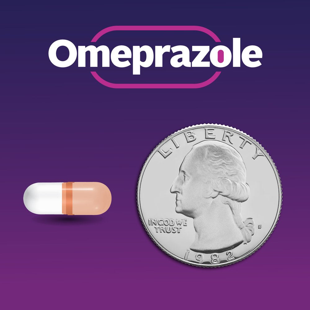 Equate Omeprazole Delayed Release Mini Capsules 20 Mg, Frequent Heartburn Medicine, 42 Count