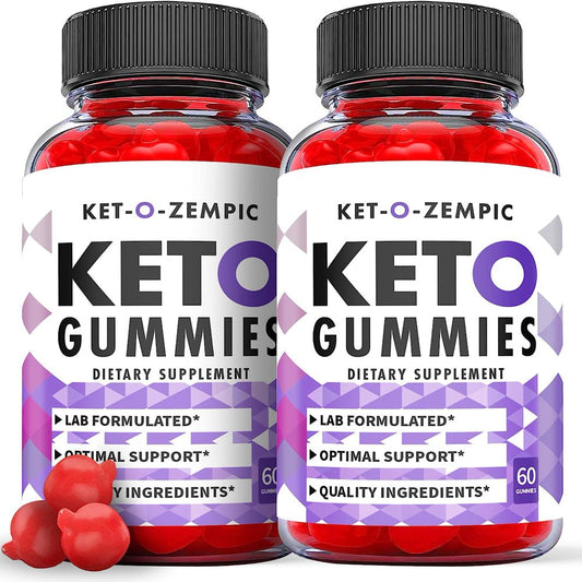 (2 Pack) Ket-O-Zempic Keto ACV Gummies - Supplement for Weight Loss - Energy & Focus Boosting Dietary Supplements for Weight Management & Metabolism - Fat Burn - 120 Gummies - Nutricity.com.au