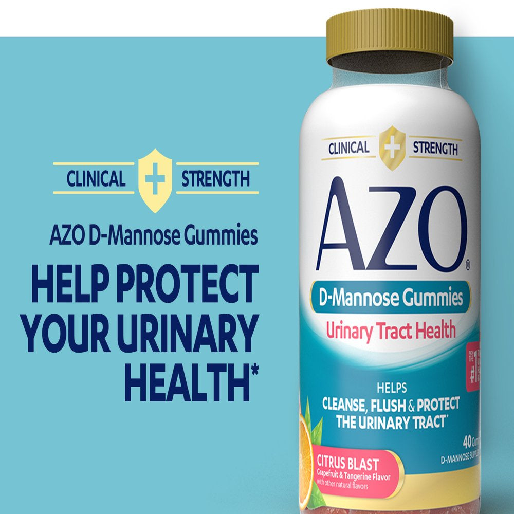 AZO® D-Mannose Urinary Tract Health Gummies, Citrus Blast, 40 Count