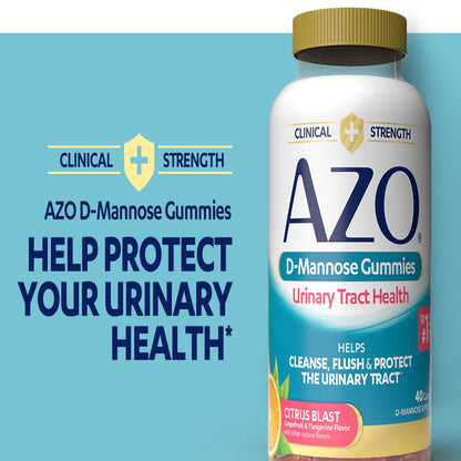 AZO® D-Mannose Urinary Tract Health Gummies, Citrus Blast, 40 Count