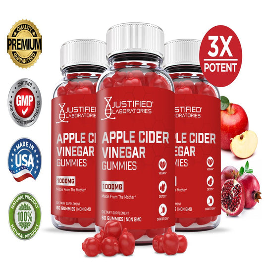 (3 Pack) Apple Cider Vinegar Gummies 1000MG 180 Gummys Supplement - Nutricity.com.au