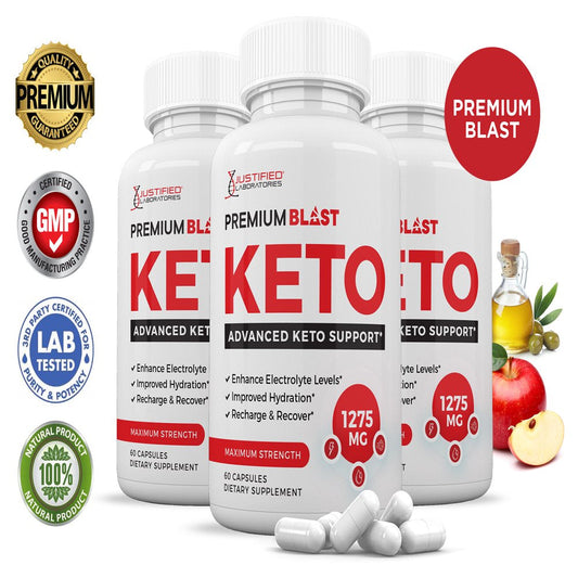 (3 Pack) Premium Blast Keto ACV Pills 1275Mg Dietary Supplement 180 Capsules - Nutricity.com.au