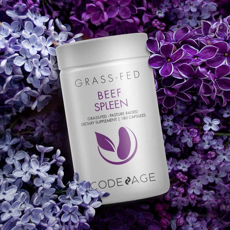 Codeage Grass-Fed Beef Spleen, Grass-Finished, Pasture-Raised, Non-Defatted Glandular Supplement, 180 Ct