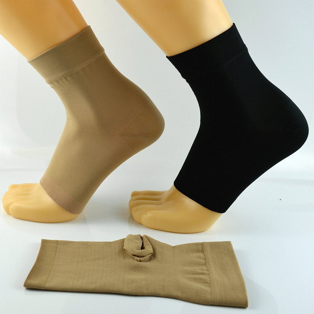 Ankle Compression Sleeve Open Toe Compression Socks for Swelling Plantar Fasciitis Sprain Neuropathy Foot Brace Support