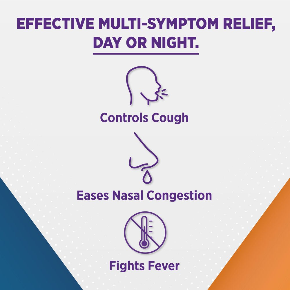 Equate Daytime & Nighttime Cold & Flu Multi-Symptom Relief, 48 Softgels