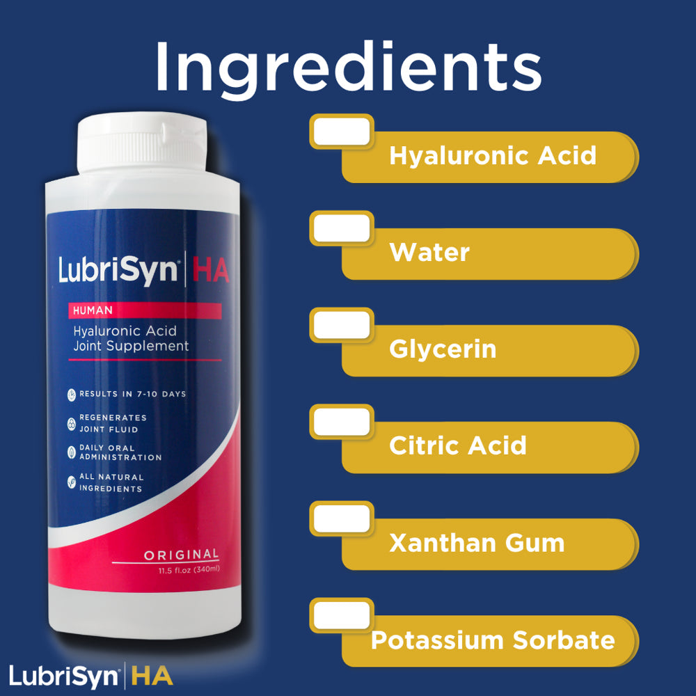 Lubrisyn HA Original Unflavored Liquid Joint Supplement Made in USA for Human Use: Proprietary Vegan Formula to Promote Joint Health and Advanced Support for Optimal Joint Health - 30 Day Supply