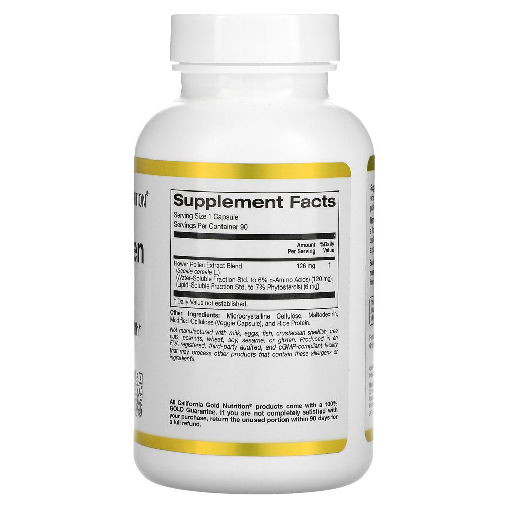 California Gold Nutrition Graminex Flower Pollen Extract, 90 Veggie Capsules