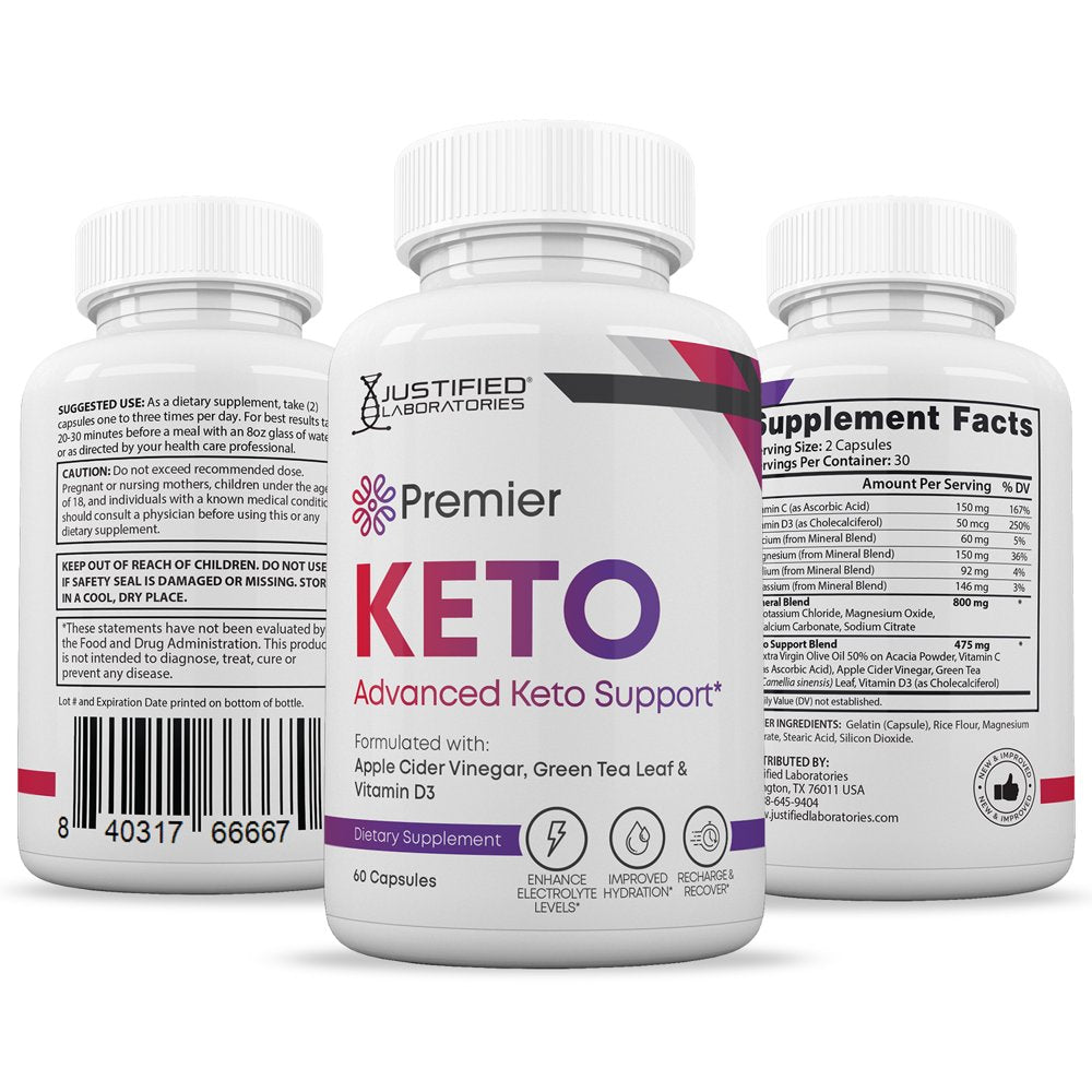 (10 Pack) Premier Keto ACV Pills 1275Mg Alternative to Gummies Dietary Supplement 600 Capsules