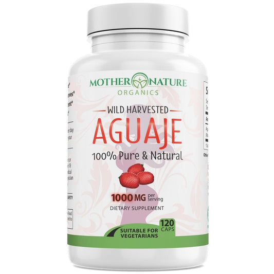 Aguaje 1000Mg Capsules - Pure Aguaje Fruit Extract Powder for Natural Curves, Gluteosy Senos Enlargement | Women'S Health and Enhance Feminine Shape Naturally | 120 Vegan Capsules