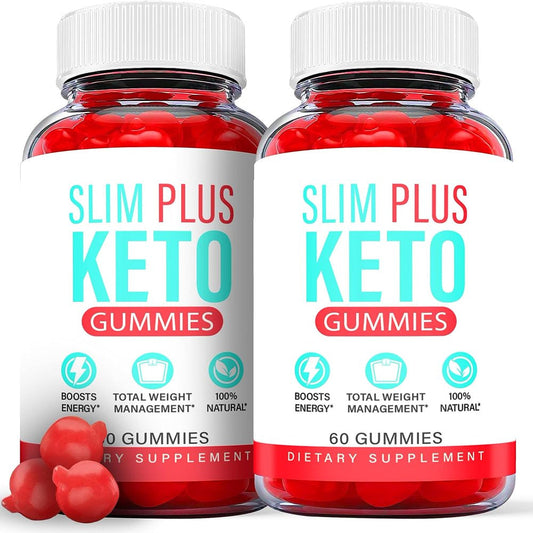 (2 Pack) Slim plus Keto ACV Gummies - Supplement for Weight Loss - Energy & Focus Boosting Dietary Supplements for Weight Management & Metabolism - Fat Burn - 120 Gummies - Nutricity.com.au