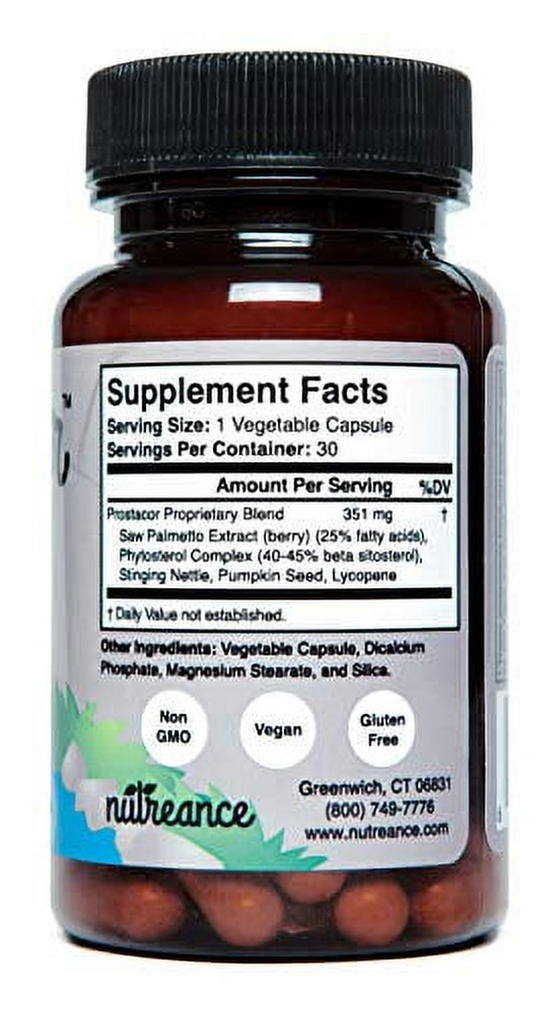 Prostacor - Clinically Proven Prostate Relief Supplement - Non-Gmo, Vegan, Gluten-Free