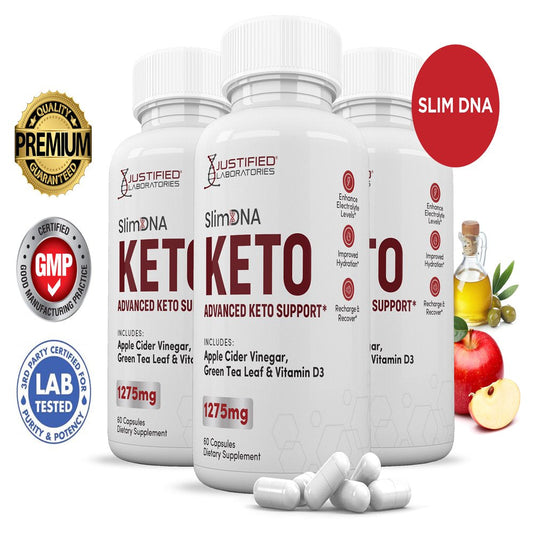 (3 Pack) Slim DNA Keto ACV Pills 1275Mg Alternative to Gummies Dietary Supplement 180 Capsules - Nutricity.com.au