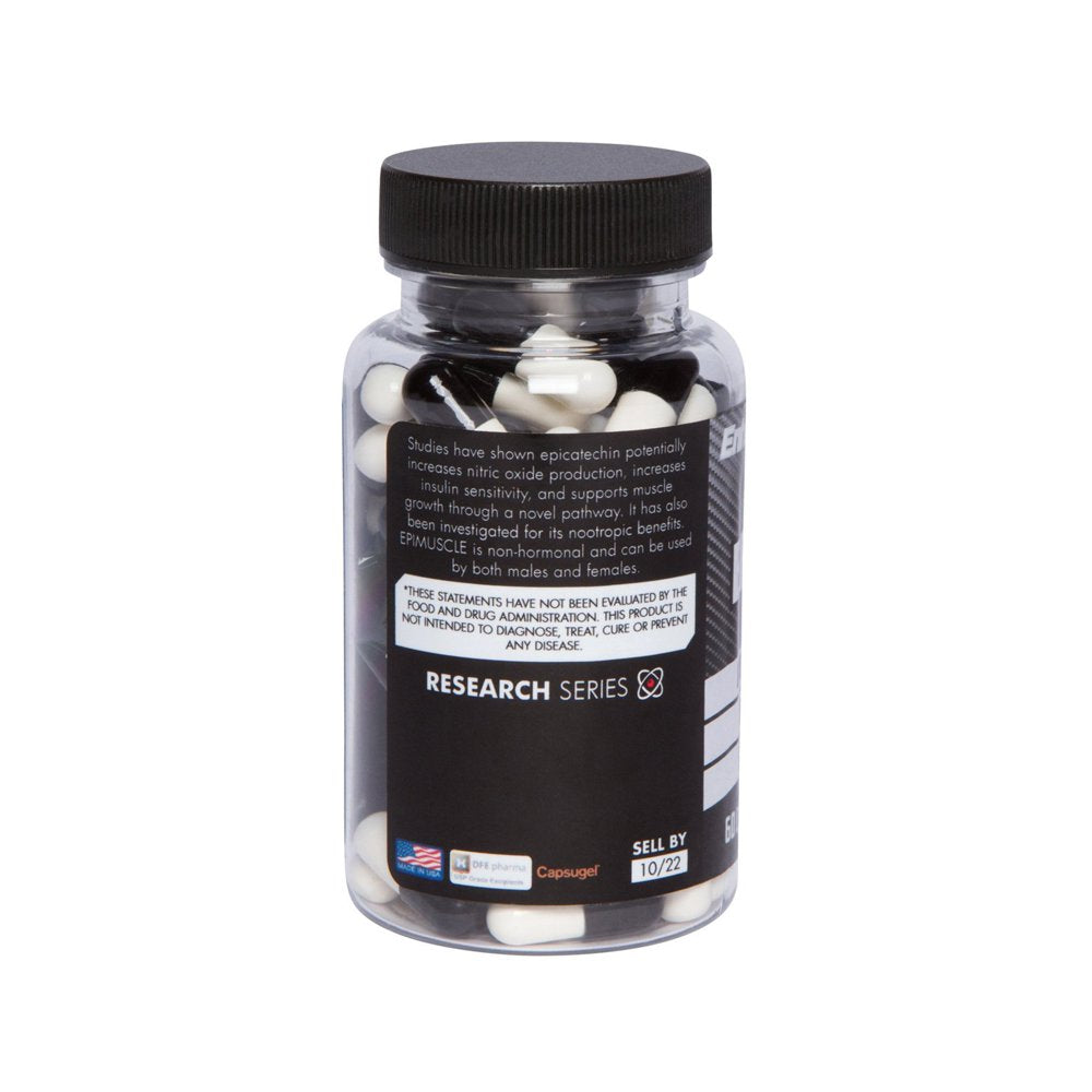 Enhanced Athlete Epimuscle - Natural Anabolic, Increase Lean Mass, Reduce Myostatin, 500Mg Pure Epicatechin 60 Caps.