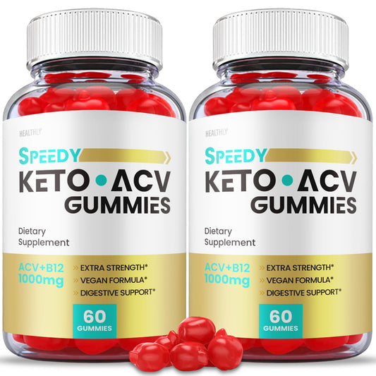 (2 Pack) Speedy Keto ACV Gummies, Advanced Weight Loss Support with Apple Cider Vinegar B12 1000 Mg, Speedy Keto ACV Gummy, 120 Gummies - Nutricity.com.au