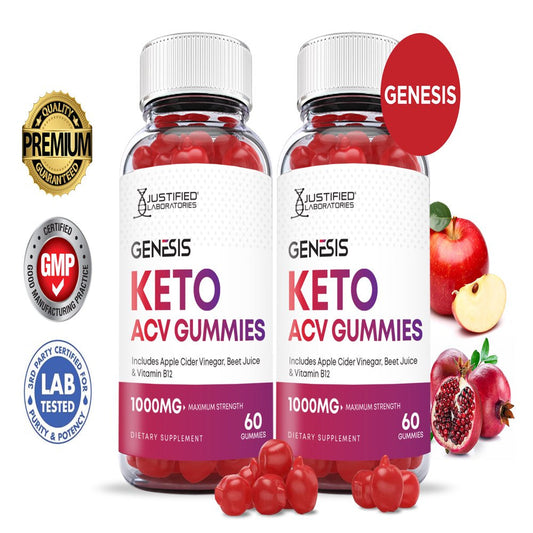 (2 Pack) Genesis Keto ACV Gummies 1000MG Dietary Supplement 120 Gummys - Nutricity.com.au