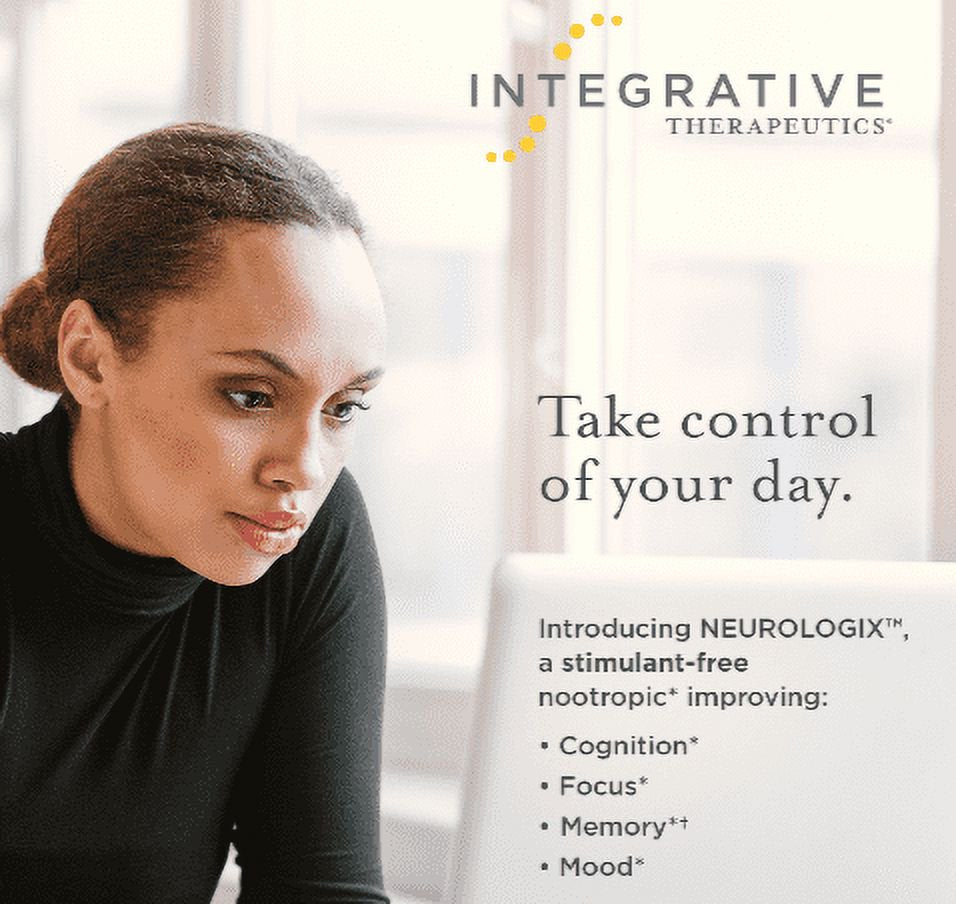 Integrative Therapeutics – Neurologix – Nootropic* – Supports Concentration, Focus, Cognitive Function* - Non-Stimulant with Neumentix Spearmint Extract, Citicoline, Saffron, B6-120 Capsules