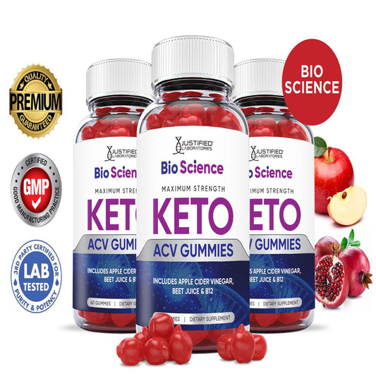 (3 Pack) Bio Science Keto ACV Gummies 1000MG Dietary Supplement 180 Gummys - Nutricity.com.au
