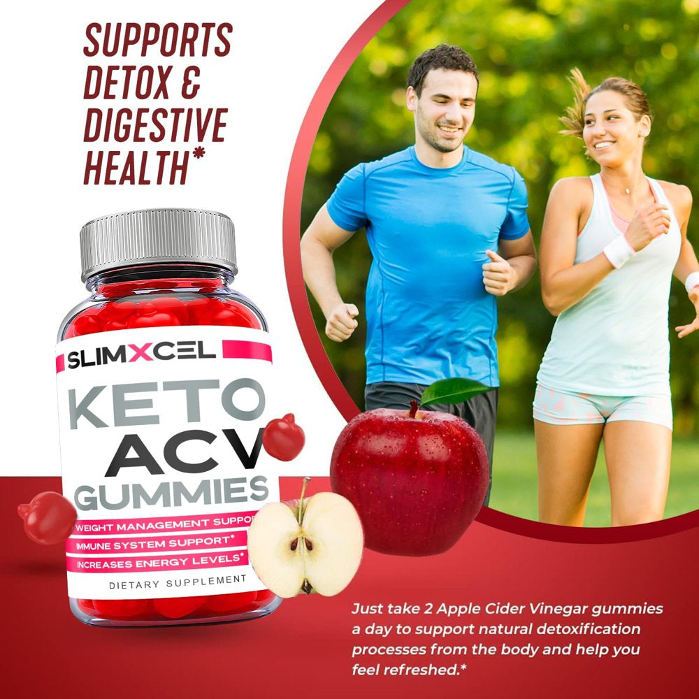 (2 Pack) Slimxcel Keto ACV Gummies - Apple Cider Vinegar Supplement for Weight Loss - Energy & Focus Boosting Dietary Supplements for Weight Management & Metabolism - Fat Burn - 120 Gummies - Nutricity.com.au
