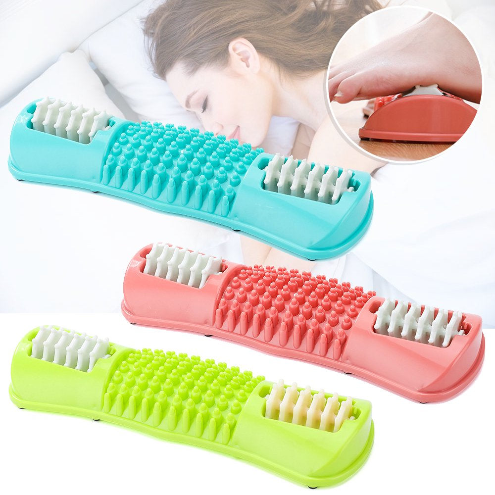 DEELLEEO Foot Massager Roller. Plantar Fasciitis, Trigger Point Therapy - Acupressure Reflexology Tool for Foot Pain, Relaxation, Stress Relief and Diabetic Neuropathy, Foot Pain Relief Red