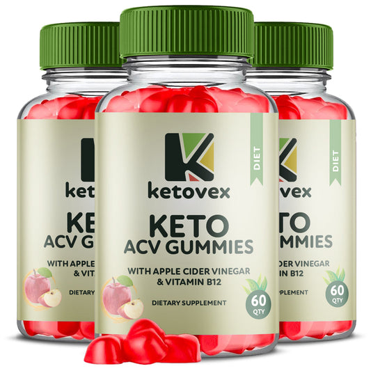 (3 Pack) Ketovex Keto ACV Gummies - Apple Cider Vinegar Supplement for Weight Loss - Energy & Focus Boosting Dietary Supplements for Weight Management & Metabolism - Fat Burn - 180 Gummies - Nutricity.com.au