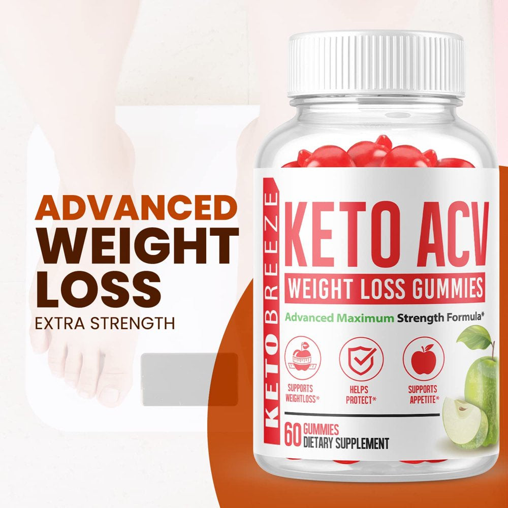 (3 Pack) Keto Breeze ACV Gummies - Supplement for Weight Loss - Energy & Focus Boosting Dietary Supplements for Weight Management & Metabolism - Fat Burn - 180 Gummies - Nutricity.com.au