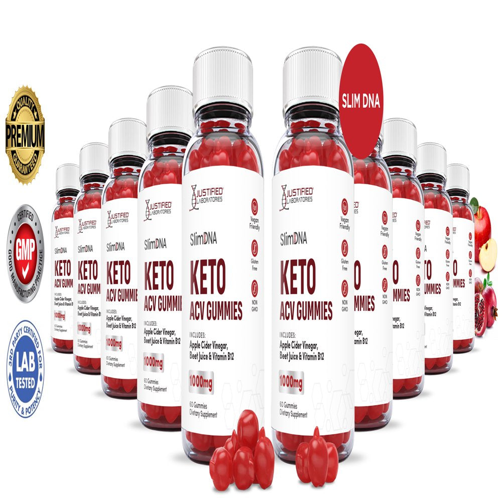 (10 Pack) Slim DNA Keto ACV Gummies 1000MG Dietary Supplement 600 Gummys - Nutricity.com.au