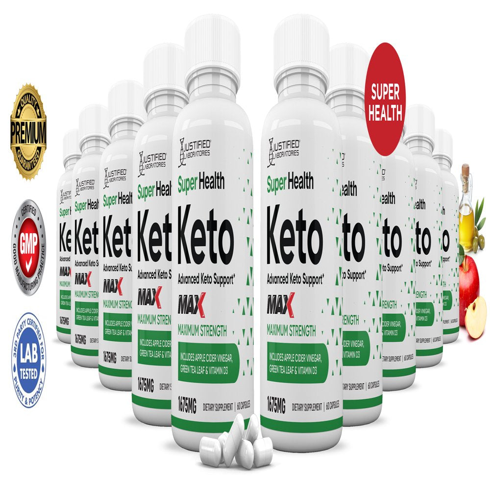 (10 Pack) Super Health Keto ACV MAX Pills 1675Mg Alternative to Gummies Dietary Supplement 600 Capsules - Nutricity.com.au
