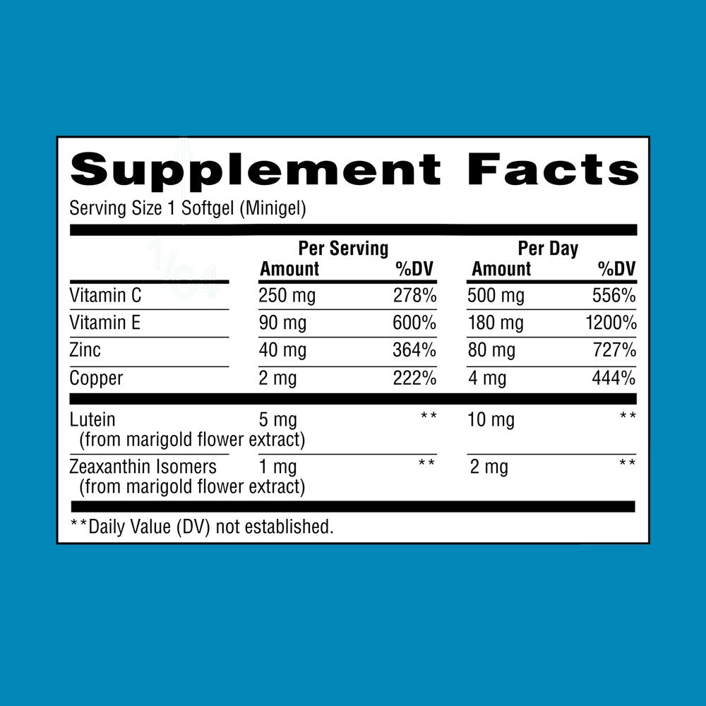 Equate Advanced Eye Health Complex Minigels Dietary Supplement, 90 Count