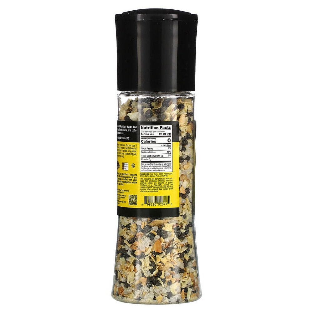 California Gold Nutrition, FOODS - Lemon & Pepper Salt Grinder, 7.23 Oz Pack of 3