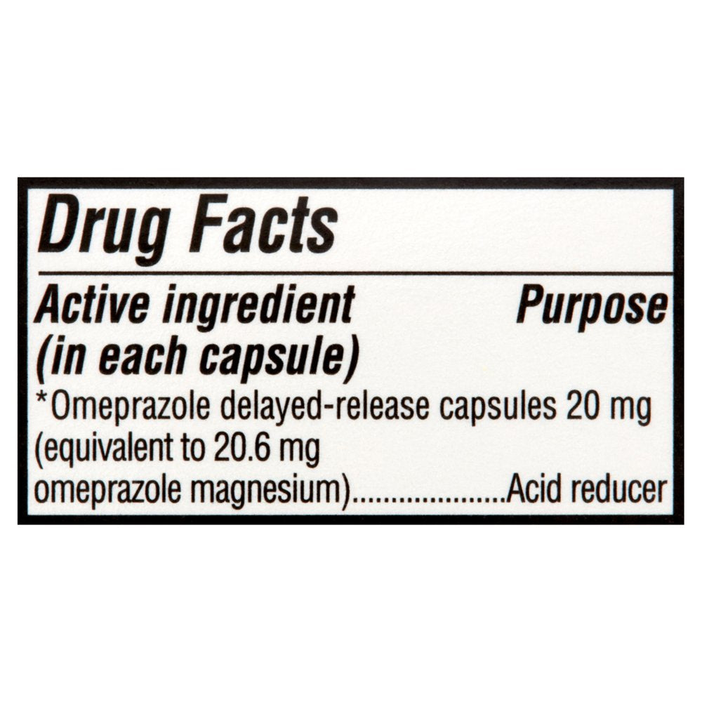 Equate Omeprazole Delayed-Release Capsules, 20 Mg, 28 Count